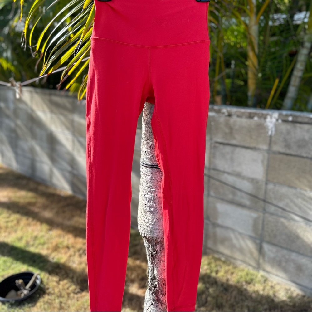Red Lululemon align 7/8” leggings